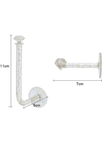 2pcs Yumruksuz Saç Kasnağı Lastik Bant Depolama Kancası, Banyo Mücevher Saç Çember Küçük Nesne Askı Rafı (Yurt Dışından)
