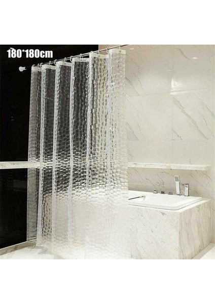 (180 * 180 Cm) 3D Eva Temizle Duş Banyo Perdesi Su Geçirmez Plastik Elmas Su Küpü (Yurt Dışından) fiyatları