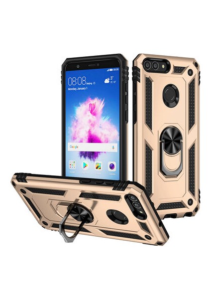 Huawei P Smart Kılıf Tam Koruma Çift Katmanlı Ibiza Sert Silikon Kapak