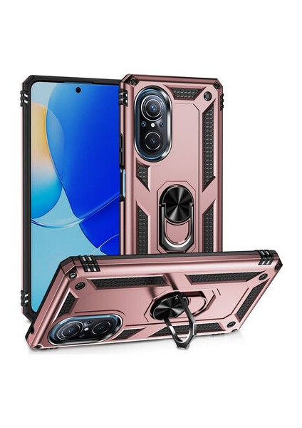 Huawei Nova 9 SE Çift Katmanlı ve Yüzüklü Tam Koruma Vega Premium Kılıf