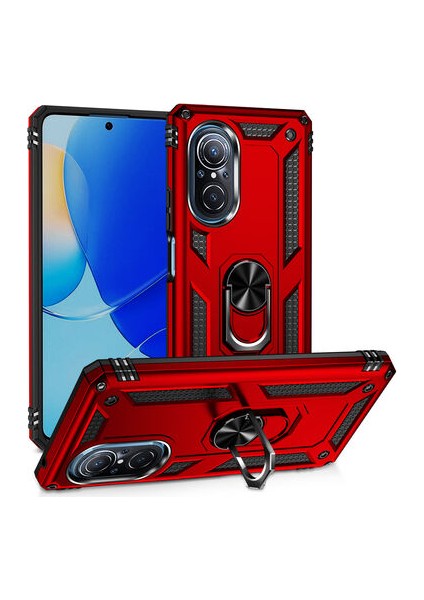 Huawei Nova 9 SE Çift Katmanlı ve Yüzüklü Tam Koruma Vega Premium Kılıf
