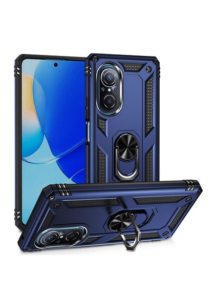 Huawei Nova 9 SE Çift Katmanlı ve Yüzüklü Tam Koruma Vega Premium Kılıf