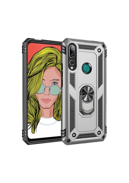 Huawei Y9 Prime 2019 Kılıf Tam Koruma Çift Katmanlı Ibiza Sert Silikon Kapak