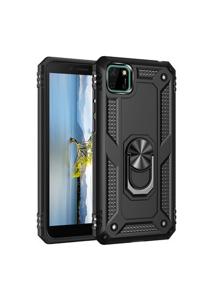 Huawei Y5P Kılıf Tam Koruma Çift Katmanlı Ibiza Sert Silikon Kapak