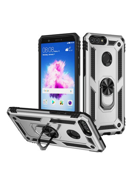 Huawei P Smart Kılıf Tam Koruma Çift Katmanlı Ibiza Sert Silikon Kapak
