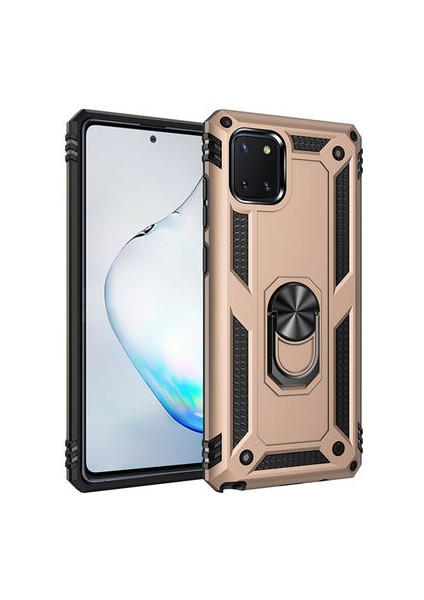 Samsung Galaxy Note 10 Lite Çift Katmanlı ve Yüzüklü Tam Koruma Vega Premium Kılıf