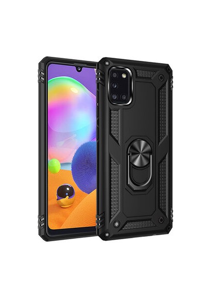 Samsung Galaxy A31 Kılıf Tam Koruma Çift Katmanlı Ibiza Sert Silikon Kapak
