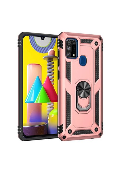 Samsung Galaxy M31 Kılıf Tam Koruma Çift Katmanlı Ibiza Sert Silikon Kapak