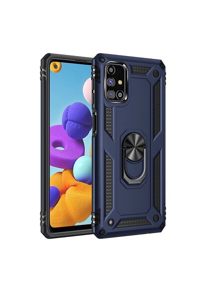 Samsung Galaxy M31S Kılıf Tam Koruma Çift Katmanlı Ibiza Sert Silikon Kapak