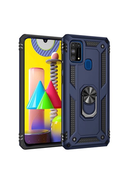 Samsung Galaxy M31 Kılıf Tam Koruma Çift Katmanlı Ibiza Sert Silikon Kapak