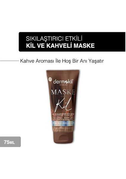 Sıkılaştırıcı Genç Görünüm Için Kahve Içerikli ve Leke Karşıtı ve Aydınlatıcı Yüz Kil Maskesi 75 ml