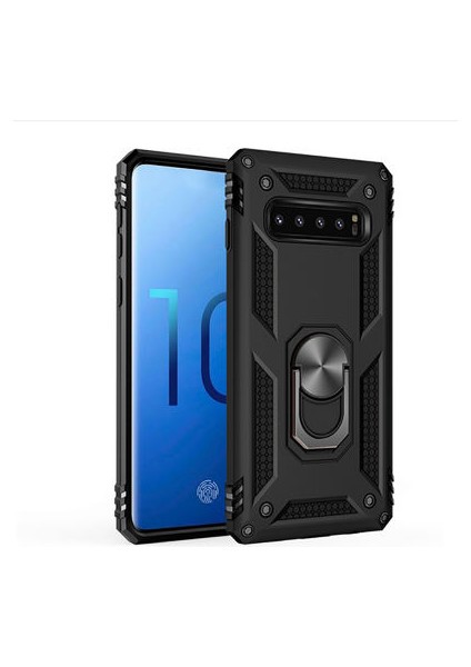 Samsung Galaxy S10 Kılıf Tam Koruma Çift Katmanlı Ibiza Sert Silikon Kapak