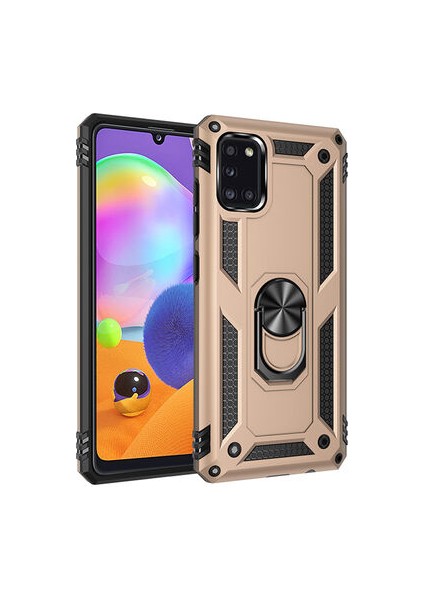 Samsung Galaxy A31 Kılıf Tam Koruma Çift Katmanlı Ibiza Sert Silikon Kapak