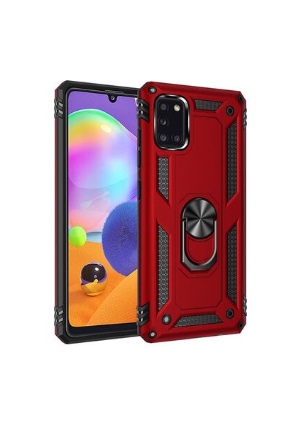 Samsung Galaxy A31 Kılıf Tam Koruma Çift Katmanlı Ibiza Sert Silikon Kapak