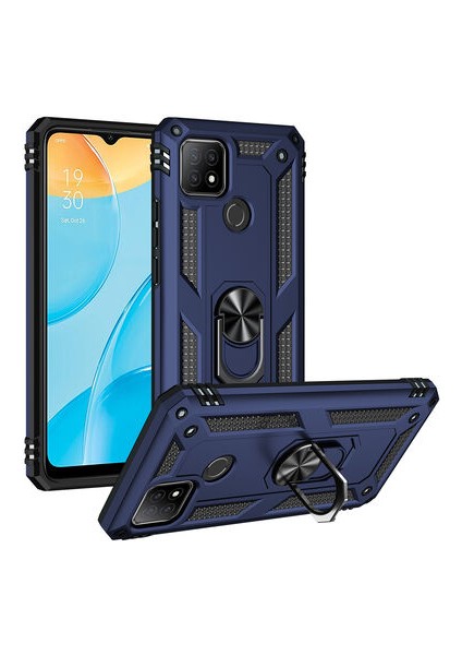 Oppo A15S Çift Katmanlı ve Yüzüklü Tam Koruma Vega Premium Kılıf