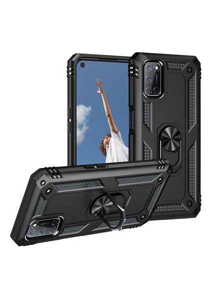 Oppo A72 Kılıf Tam Koruma Çift Katmanlı Ibiza Sert Silikon Kapak