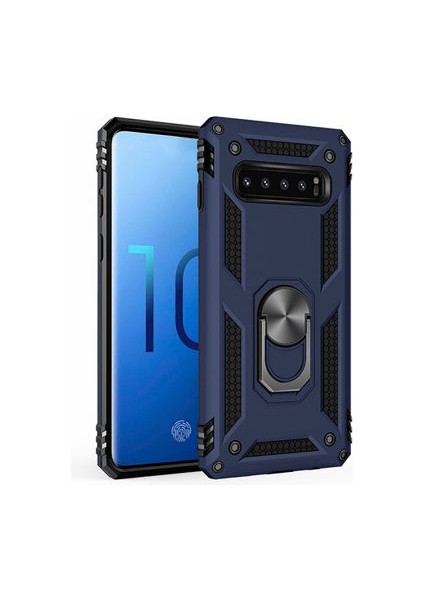 Samsung Galaxy S10 Kılıf Tam Koruma Çift Katmanlı Ibiza Sert Silikon Kapak