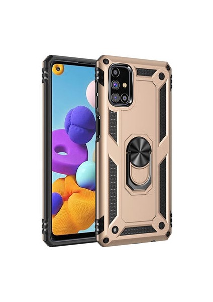Samsung Galaxy M31S Kılıf Tam Koruma Çift Katmanlı Ibiza Sert Silikon Kapak