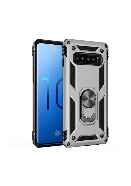 Samsung Galaxy S10 Kılıf Tam Koruma Çift Katmanlı Ibiza Sert Silikon Kapak