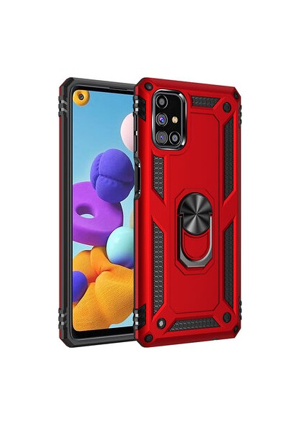 Samsung Galaxy M31S Kılıf Tam Koruma Çift Katmanlı Ibiza Sert Silikon Kapak