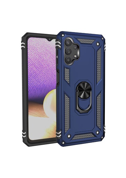 Samsung Galaxy A13 4G Çift Katmanlı ve Yüzüklü Tam Koruma Vega Premium Kılıf