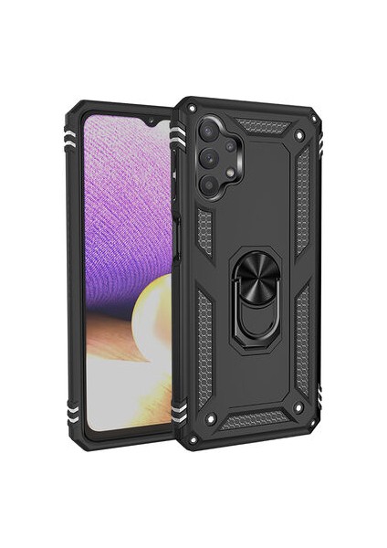 Samsung Galaxy A23 Çift Katmanlı ve Yüzüklü Tam Koruma Vega Premium Kılıf