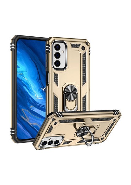 Samsung Galaxy M23 Çift Katmanlı ve Yüzüklü Tam Koruma Vega Premium Kılıf