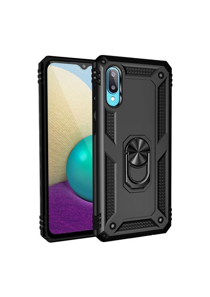 Samsung Galaxy A02 Kılıf Tam Koruma Çift Katmanlı Ibiza Sert Silikon Kapak
