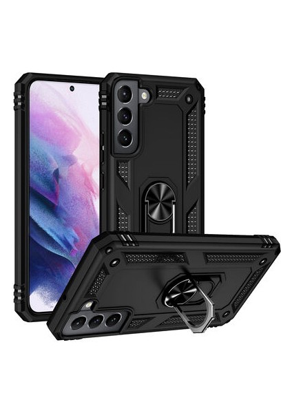 Samsung Galaxy S22 Çift Katmanlı ve Yüzüklü Tam Koruma Vega Premium Kılıf