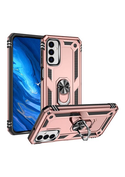 Samsung Galaxy M23 Çift Katmanlı ve Yüzüklü Tam Koruma Vega Premium Kılıf