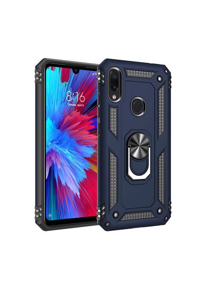 Redmi Note 7 Kılıf Tam Koruma Çift Katmanlı Ibiza Sert Silikon Kapak