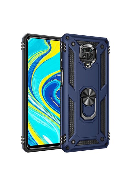 Redmi Note 9s Kılıf Tam Koruma Çift Katmanlı Ibiza Sert Silikon Kapak