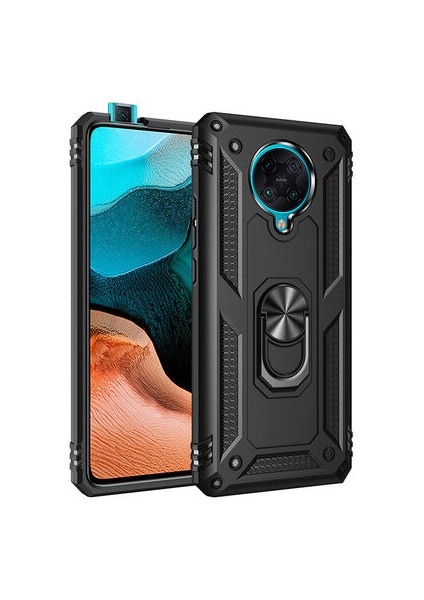 Poco F2 Pro Çift Katmanlı ve Yüzüklü Tam Koruma Vega Premium Kılıf