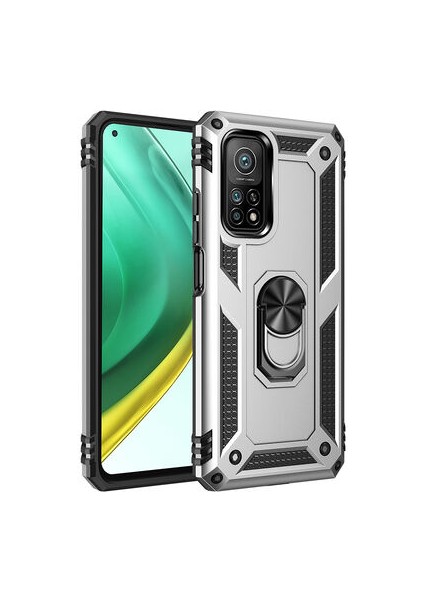 Xiaomi Mi 10T 5G Çift Katmanlı ve Yüzüklü Tam Koruma Vega Premium Kılıf