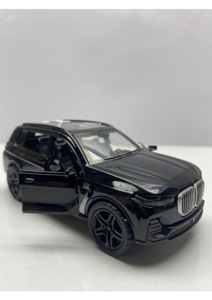 Diecast, Metal Oyuncak Araba Bmw X7 Jip 12.5 cm Çek Bırak Model Araba Bagaj Açılır