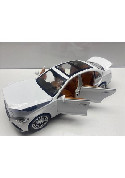 Mercedes S600L Metal Sesli Işıklı Çek-Bırak Oyuncak Araba Metal Model Araç 22 cm