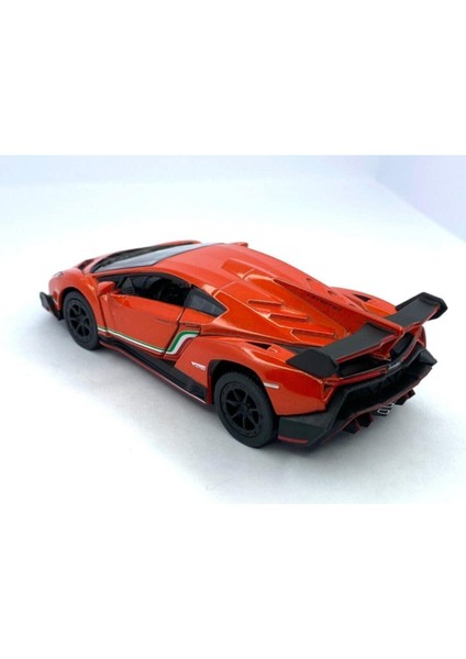 Lamborghini Veneno Çek Bırak 5inch. Lisanslı Model Araba, Oyuncak Araba 1:36