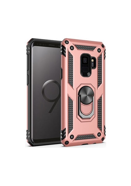 Samsung Galaxy S9 Çift Katmanlı ve Yüzüklü Tam Koruma Vega Premium Kılıf