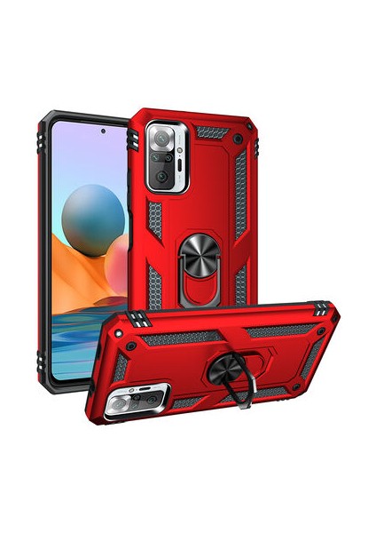 Redmi Note 10 Pro Çift Katmanlı ve Yüzüklü Tam Koruma Vega Premium Kılıf