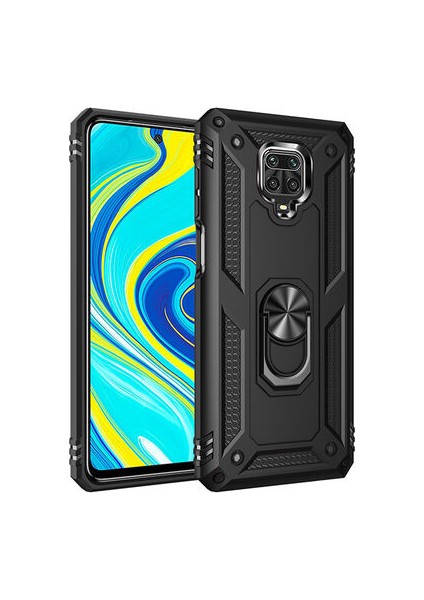 Redmi Note 9s Kılıf Tam Koruma Çift Katmanlı Ibiza Sert Silikon Kapak