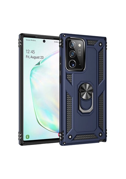 Samsung Galaxy Note 20 Ultra Çift Katmanlı ve Yüzüklü Tam Koruma Vega Premium Kılıf