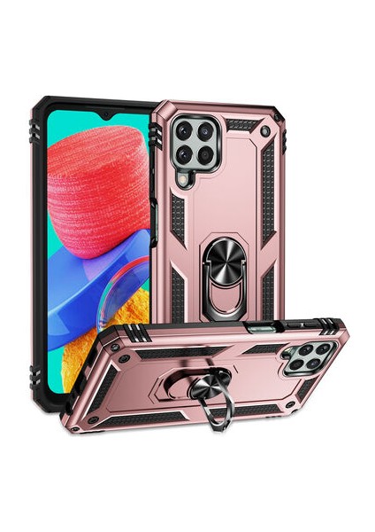 Samsung Galaxy M33 Kılıf Tam Koruma Çift Katmanlı Ibiza Sert Silikon Kapak