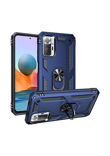 Redmi Note 10 Pro Çift Katmanlı ve Yüzüklü Tam Koruma Vega Premium Kılıf