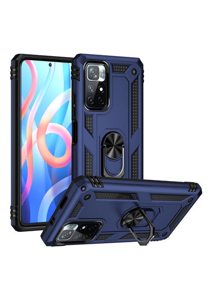 Redmi Note 11T 5G Çift Katmanlı ve Yüzüklü Tam Koruma Vega Premium Kılıf