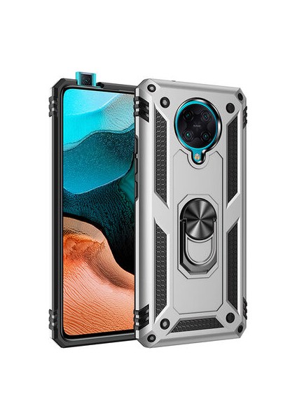 Redmi K30 Pro Çift Katmanlı ve Yüzüklü Tam Koruma Vega Premium Kılıf