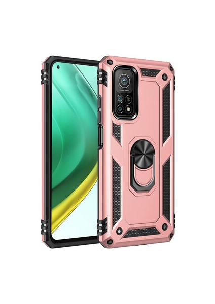 Xiaomi Mi 10T 5G Çift Katmanlı ve Yüzüklü Tam Koruma Vega Premium Kılıf