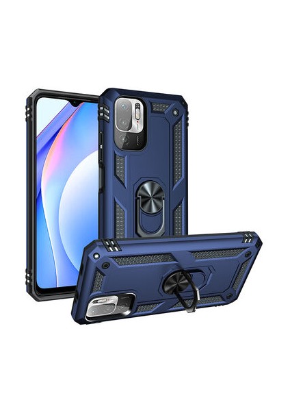 Redmi Note 10 5G Çift Katmanlı ve Yüzüklü Tam Koruma Vega Premium Kılıf