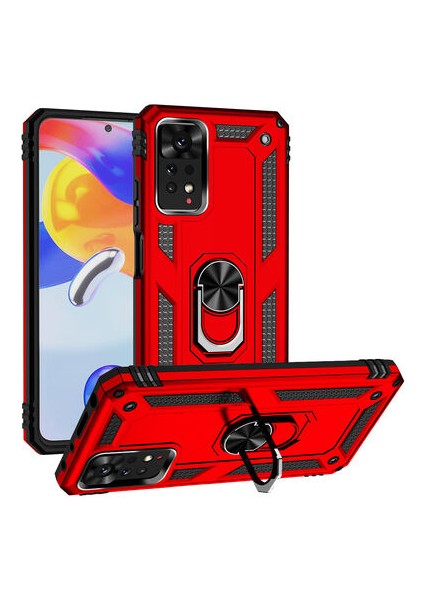 Redmi Note 11 Pro 5G Çift Katmanlı ve Yüzüklü Tam Koruma Vega Premium Kılıf
