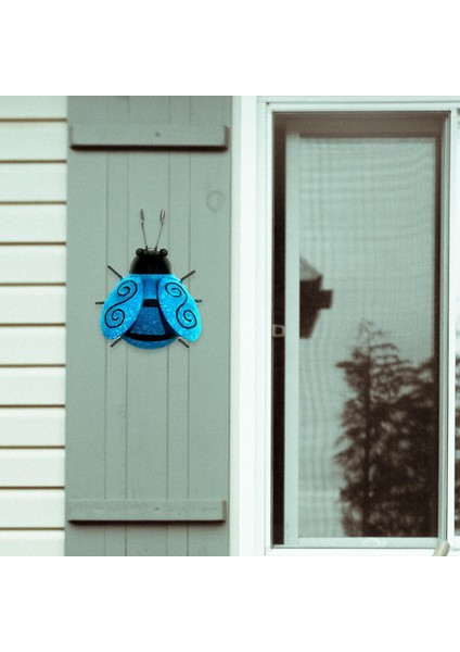 3D Metal Ği Asılı Heykel 11X8.8X5.5 cm Yard Çit Dekor Mavi (Yurt Dışından) indirimleri