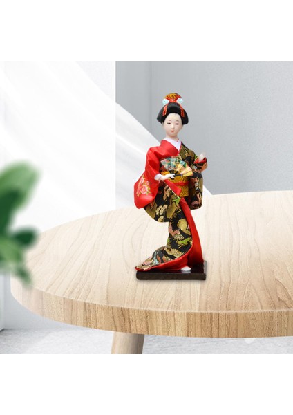 11 Inç Japon Geyşa 27 cm Heykelcik Dekorasyon Hediye Kırmızı (Yurt Dışından) fırsatları